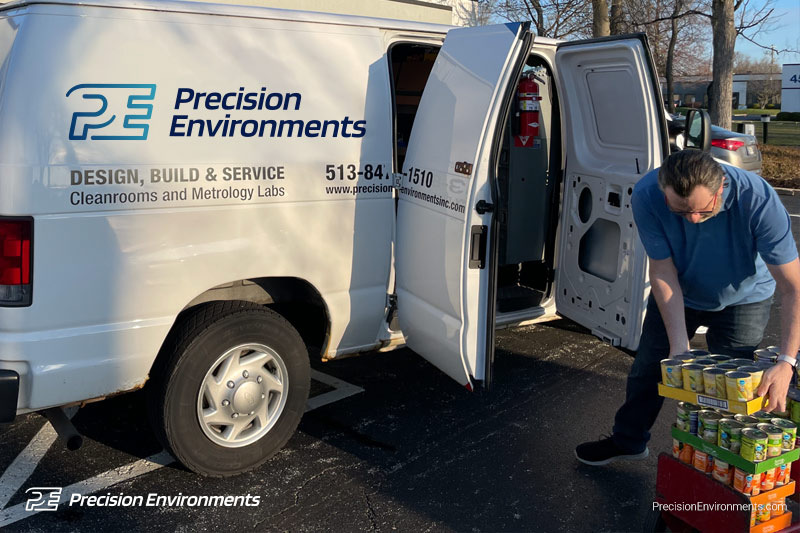 Precision Environments Inc. Donates Groceries & Household Items to St. Vincent De Paul Society