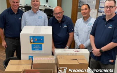 Precision Environments Donates School Supplies to Crayons to Computers 